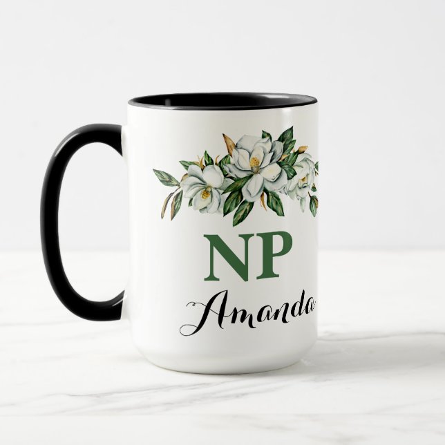 CNP NP Floral Bouquet Greenery Magnolia Abschluss Tasse (Links)