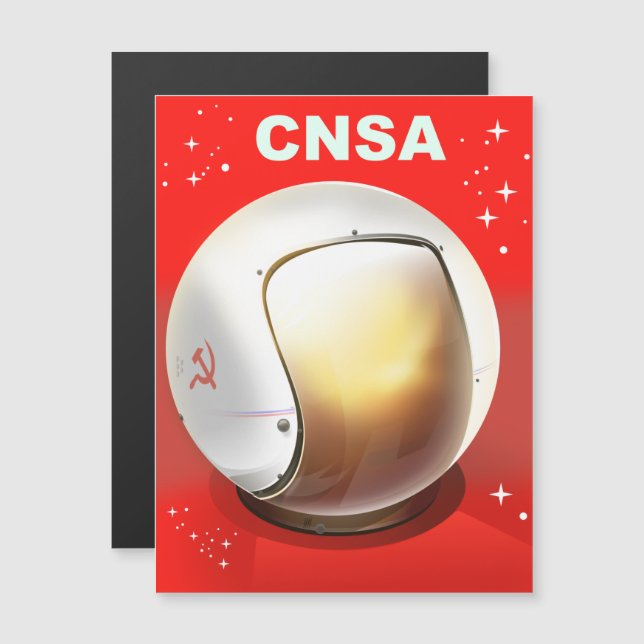 CNSA China Space Art. Magnetkarte (Vorne/Hinten)