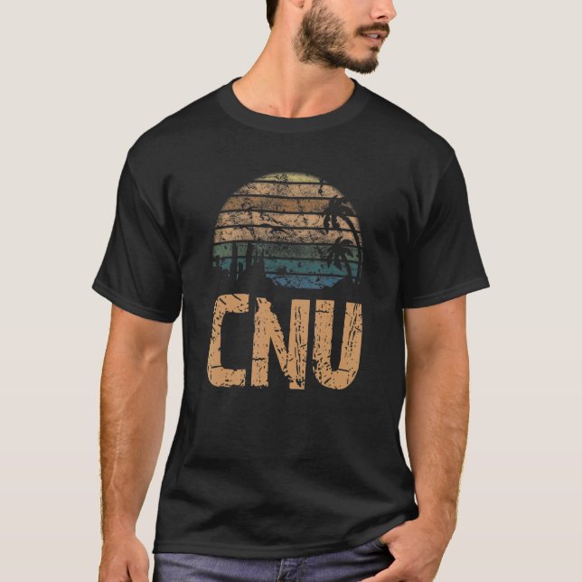 CNU Vintager Sonnenuntergang gestört T-Shirt (Vorderseite)