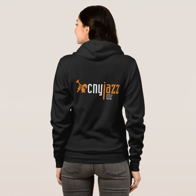CNY Jazz Zip Front Hoodie (Schwarz voll)