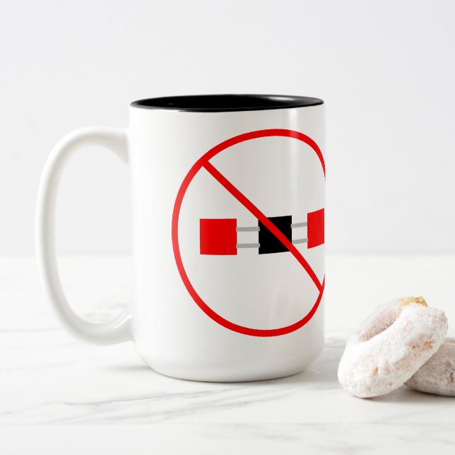 CO2-Emissionen  Zweifarbige Tasse (Mit Donut)