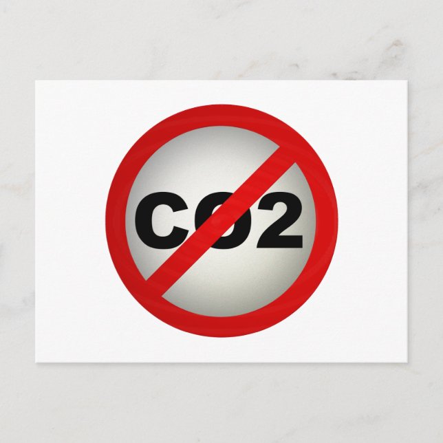 CO2 stoppen Postkarte (Vorderseite)