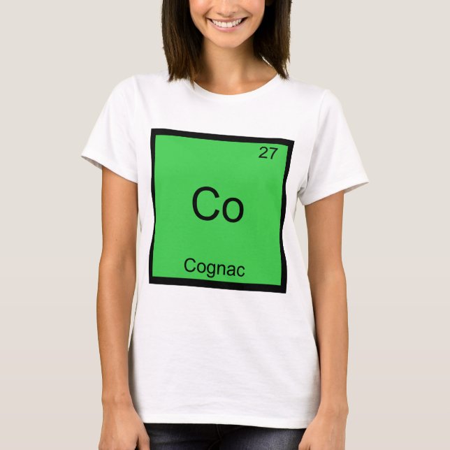 Co-Cognac Funny Chemistry Element Symbol T - Shirt (Vorderseite)