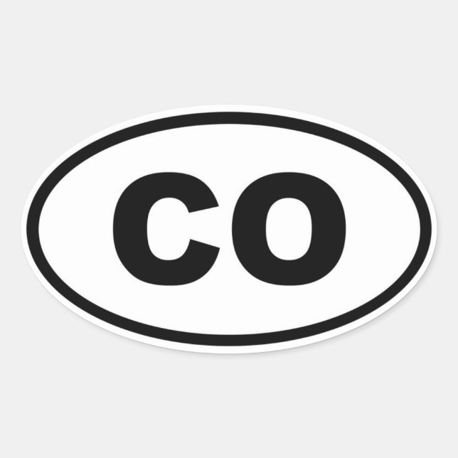CO Colorado Ovaler Aufkleber (Vorderseite)