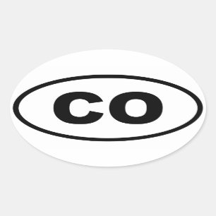 Co Colorado Ovaler Aufkleber