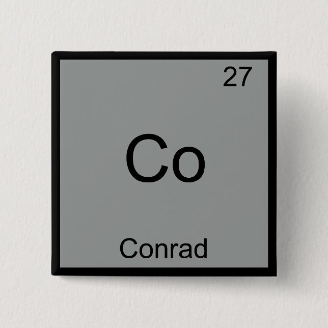 Co-Conrad Funny Chemistry Element Symbol T - Shirt Button (Vorderseite)