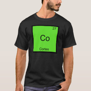 Co - Cortes Lustiges Chemie-Element-Symbol-T-Shirt T-Shirt