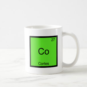 Co - Cortes Lustiges Chemie-Element-Symbol T-Shirt Tasse