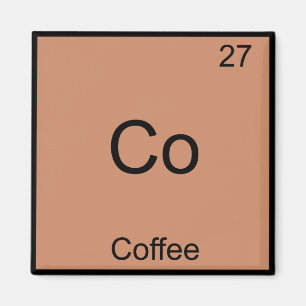 Co-Kaffee Chemistry Element Symbol Funny Magnet