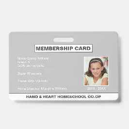CO-OP-Abzeichen für die Homeschoool-Mitgliedschaft Ausweis