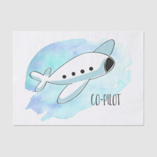 Co-Pilot mit Flugzeug Seidenpapier