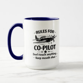 Co-Pilot Rules WWII Plane Humor Tee Tasse