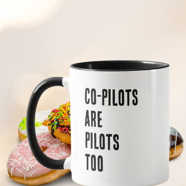 Co-Piloten sind auch Piloten, Funny Aviation Zitat Tasse (Von Creator hochgeladen)