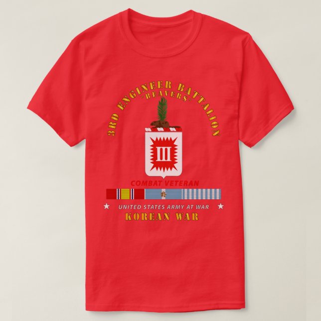 COA 3rd Engineer Battalion Koreanw KOREASVC T-Shirt (Design vorne)