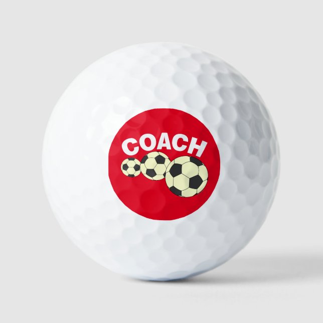 Coach 3 Soccer Balls Golfball (Vorderseite)