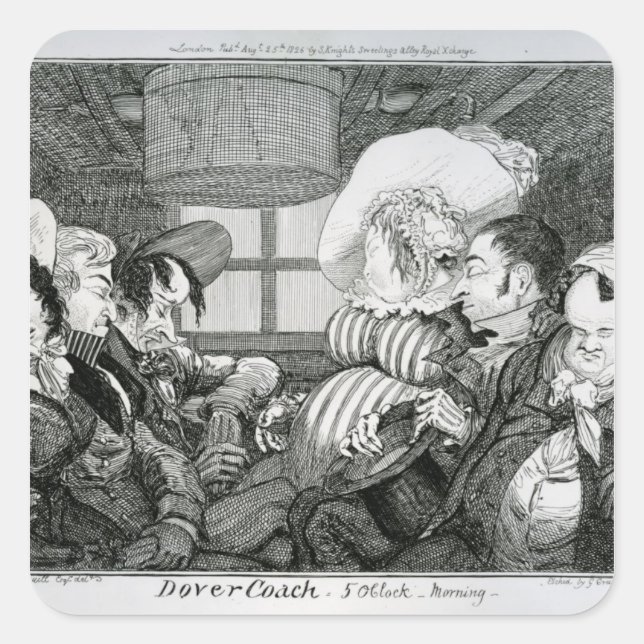 Coach, 5 Uhr morgens Quadratischer Aufkleber (Vorderseite)