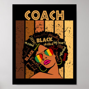 Coach Afro Afroamerikanische Frauen Schwarze Gesch Poster