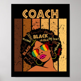 Coach Afro Afroamerikanische Frauen Schwarze Gesch Poster