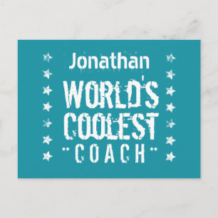 COACH Aquamarine Grunge Stars A03 Ankündigungspostkarte