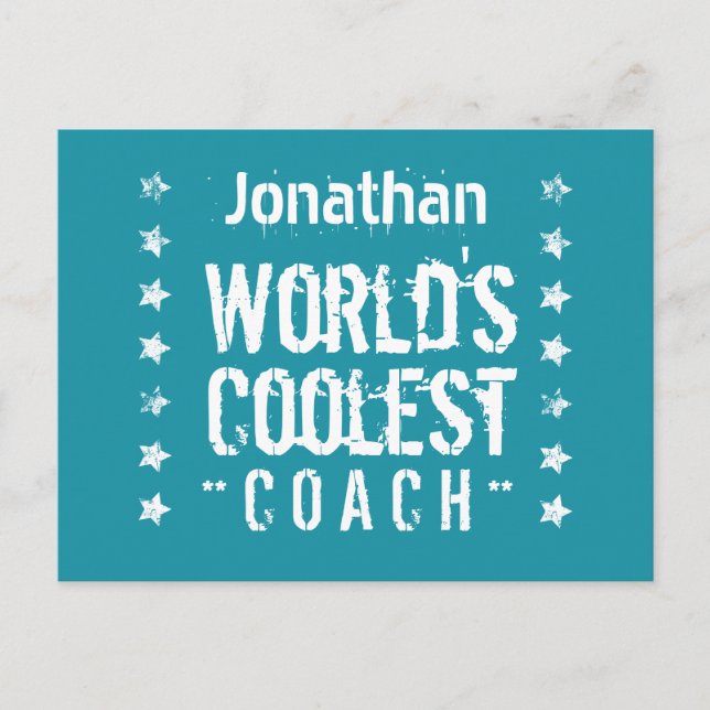 COACH Aquamarine Grunge Stars A03 Ankündigungspostkarte (Vorderseite)