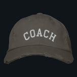 COACH bestickte Baseballkappe<br><div class="desc">Ein cooler bestickter Hut für den Trainer! Diese unisex Baseballkappe ist in verschiedenen Farben und Stilen erhältlich. Text und Stickereifarbe können angepasst werden. Macht ein großartiges Geschenk von der Mannschaft!</div>