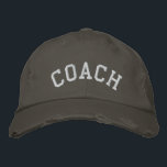 COACH bestickte Baseballkappe<br><div class="desc">Ein cooler bestickter Hut für den Trainer! Diese unisex Baseballkappe ist in verschiedenen Farben und Stilen erhältlich. Text und Stickereifarbe können angepasst werden. Macht ein großartiges Geschenk von der Mannschaft!</div>