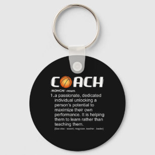 Coach Bysketbyll Gecoacht Geschenk Schlüsselanhänger