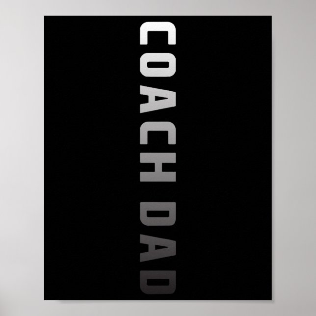 Coach Dad Design - Fußball Sketll Coach Vater Poster (Vorne)