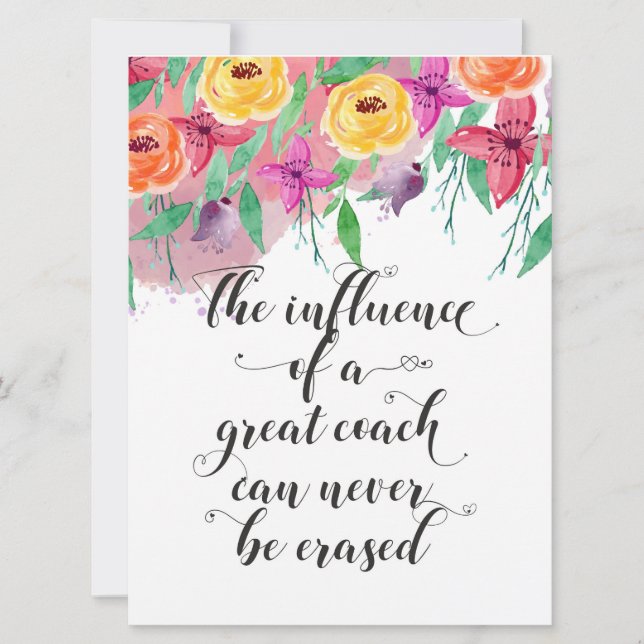 Coach Dankeschön Geschenk Coach Wertschätzung Gesc Karte (Vorderseite)