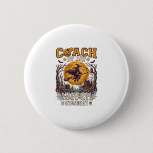 Coach Day Hexennacht Halloween Fliegender Mond Spi Button