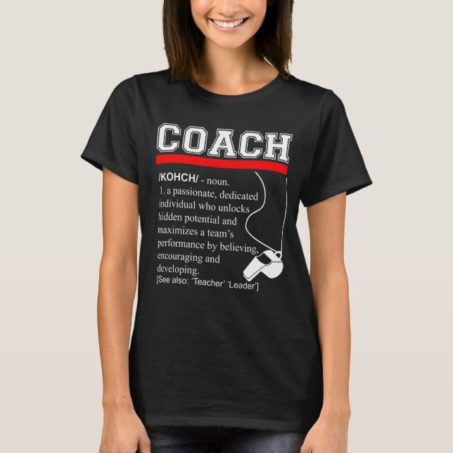 Coach Definition Tshirt Funny Coach Tee (Vorderseite)