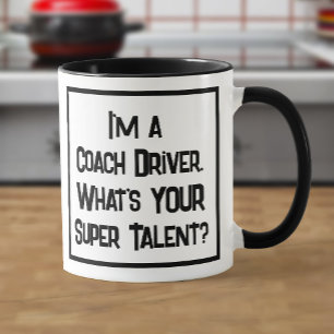 Coach Driver Super Talent. Zwei Tone-Kaffee-Tasse Tasse