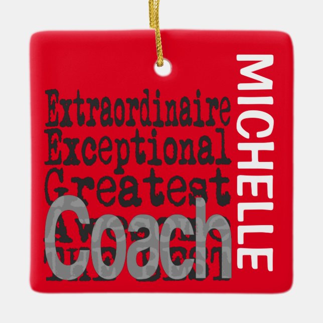 Coach Extraordinaire CUSTOM Keramik Ornament (Vorderseite)