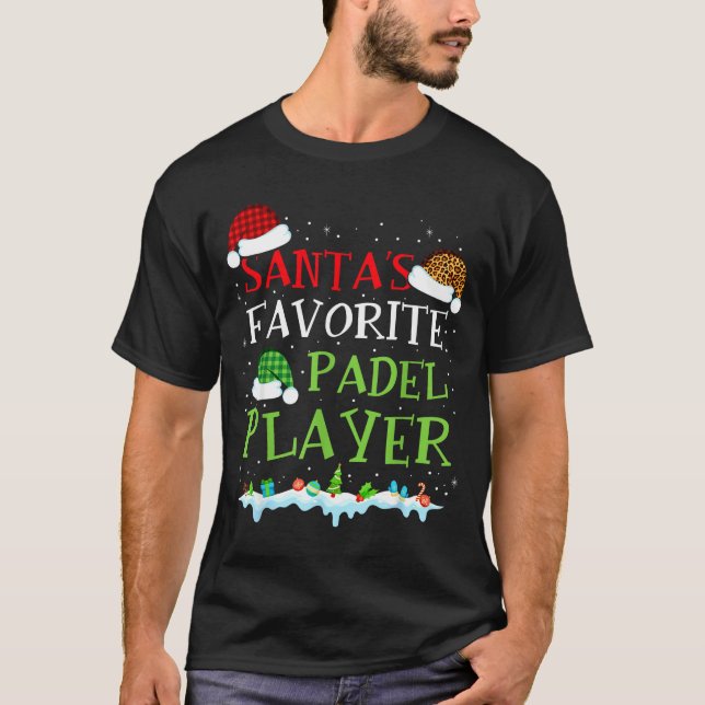 Coach Favorite s Player Padel Santa Padel Fun Laug T-Shirt (Vorderseite)