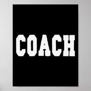 Coach fett Briefe Halloween Kostümverkleidung Up Poster