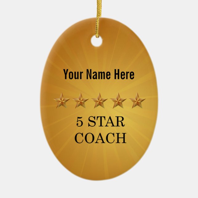 Coach Five 5 Star Gold Award Weihnachtsschmuck (Vorne)