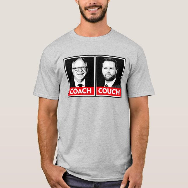 Coach gegen Couch T-Shirt (Vorderseite)