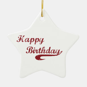 Coach Happy Geburtstag Große Grunge Baseball, Spor Keramikornament