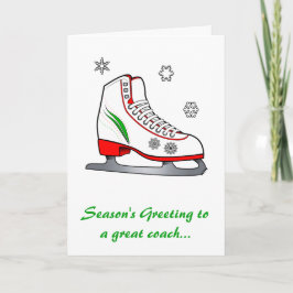 Coach Happy Holidays mit Ice Skate Feiertagskarte