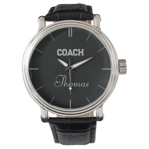 Coach Individuelle Name Typografie Personalisiert  Armbanduhr