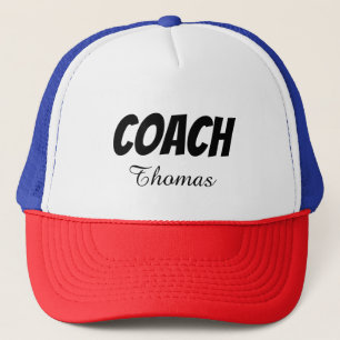 Coach Individuelle Name Typografie Personalisiert Truckerkappe