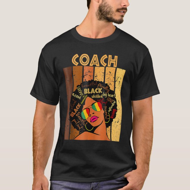 Coach Melanin Schwarze Geschichte Monat BLM Privil T-Shirt (Vorderseite)