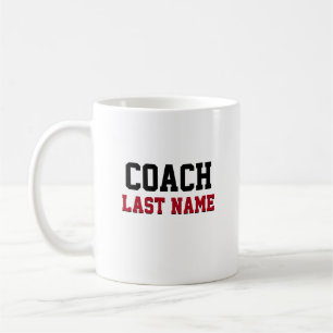 Coach Personalisiert Nachname Kaffeetasse