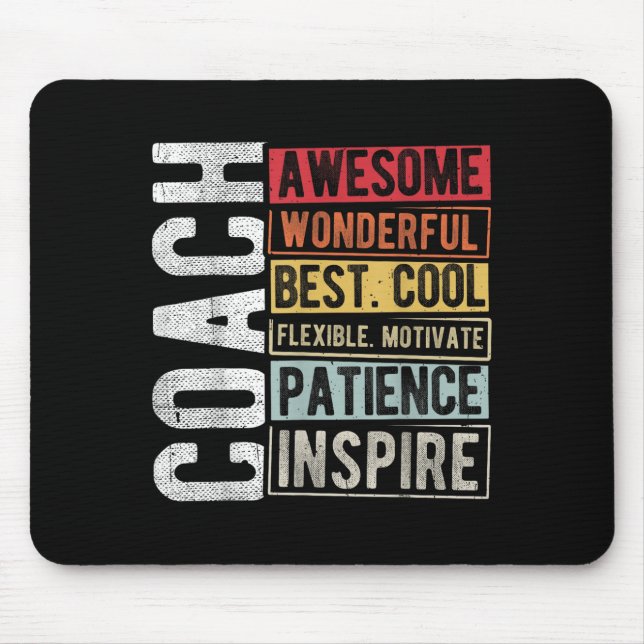 Coach Phantastisch Wunderschönes Cooles Motivieren Mousepad (Vorne)