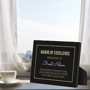 Coach-Preisverleihungsschild Fotoplatte
