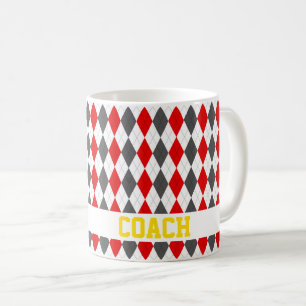 COACH Raute Diamonds Sportteam Farbenspiel Spaß Kaffeetasse