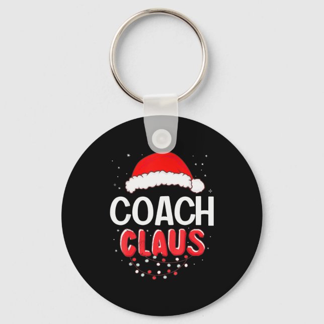 Coach Santa Claus Christmas Matching Costume  Schlüsselanhänger (Vorderseite)