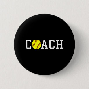 Coach Schnelle Pitch Softball Geschenkidee Button