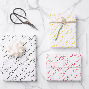 COACH Schul-Sportteam-Farben Modern Lustig Geschenkpapier Set