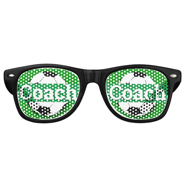 COACH Soccer Retro Shades / Fun Party Sonnenbrille (Vorderseite)